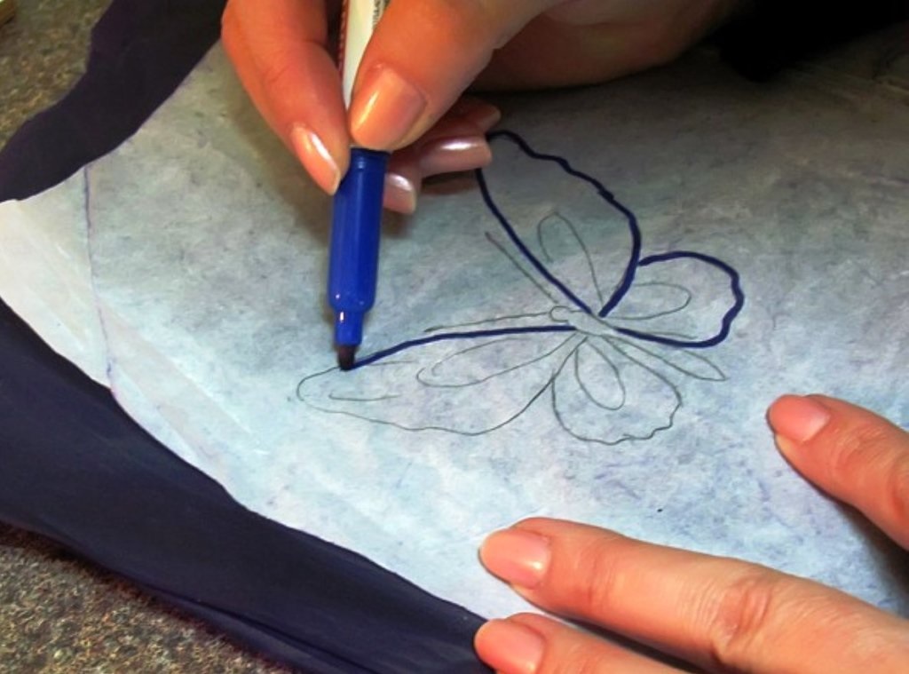 Как перенести рисунок на ткань с помощью кальки