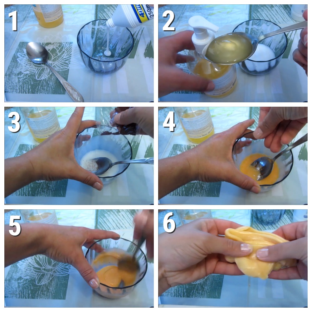 Как сделать слайм из шампуня и клея