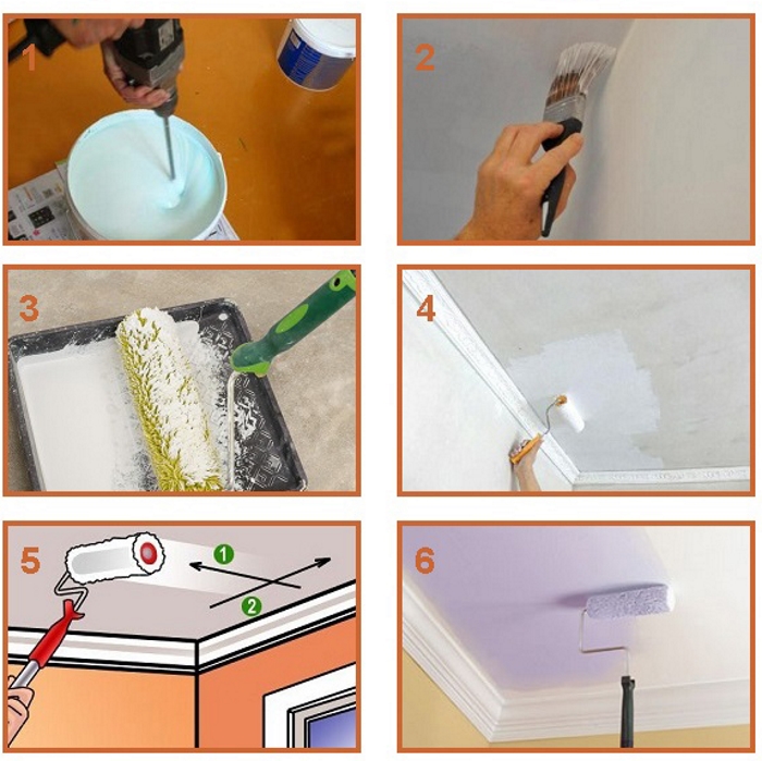 Как подготовить потолок к покраске водоэмульсионной краской?