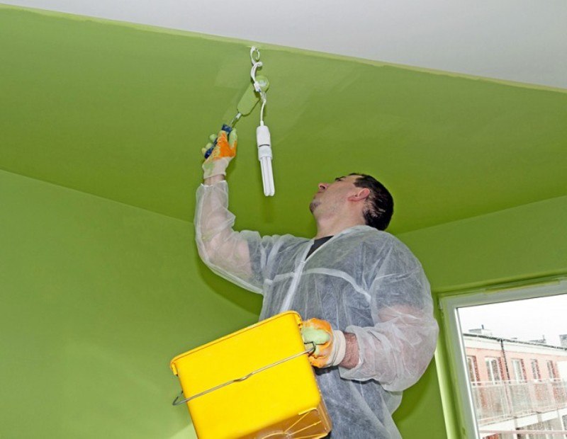 Как правильно покрасить потолок, с учетом многих тонкостей + видео
