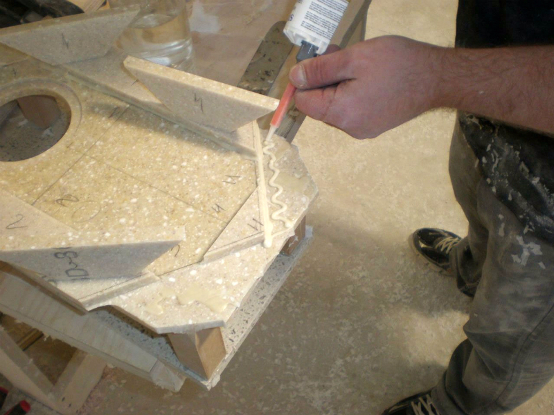 Жидкий камень для столешницы: как сделать искусственный камень своими руками, изготовление акриловой столешницы